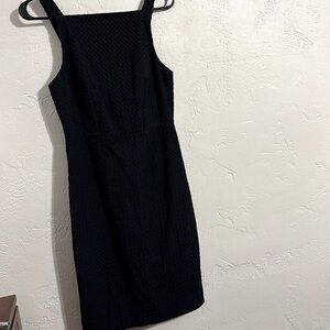 J. Crew Navy Blue Fitted Eyelet Dress Size 0